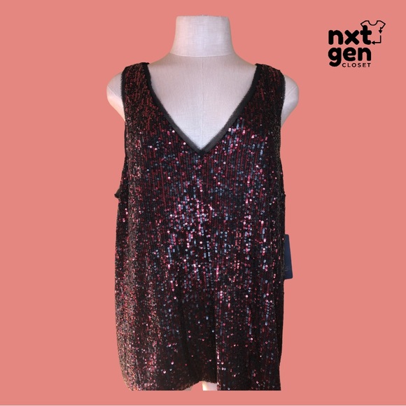 RACHEL Rachel Roy Tops - 🔥NWT🔥 Rachel Rachel Roy Women’s Sequined V-Neck Top